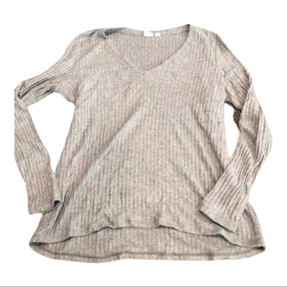 Gap Thin Grey V Neck Sweater - image 1